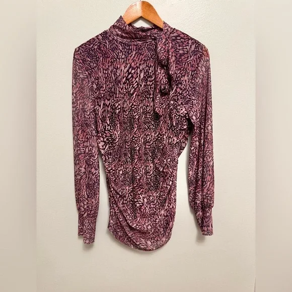 Cable & Gauge Pink and Black Patterned Blouse - Picture 2 of 6